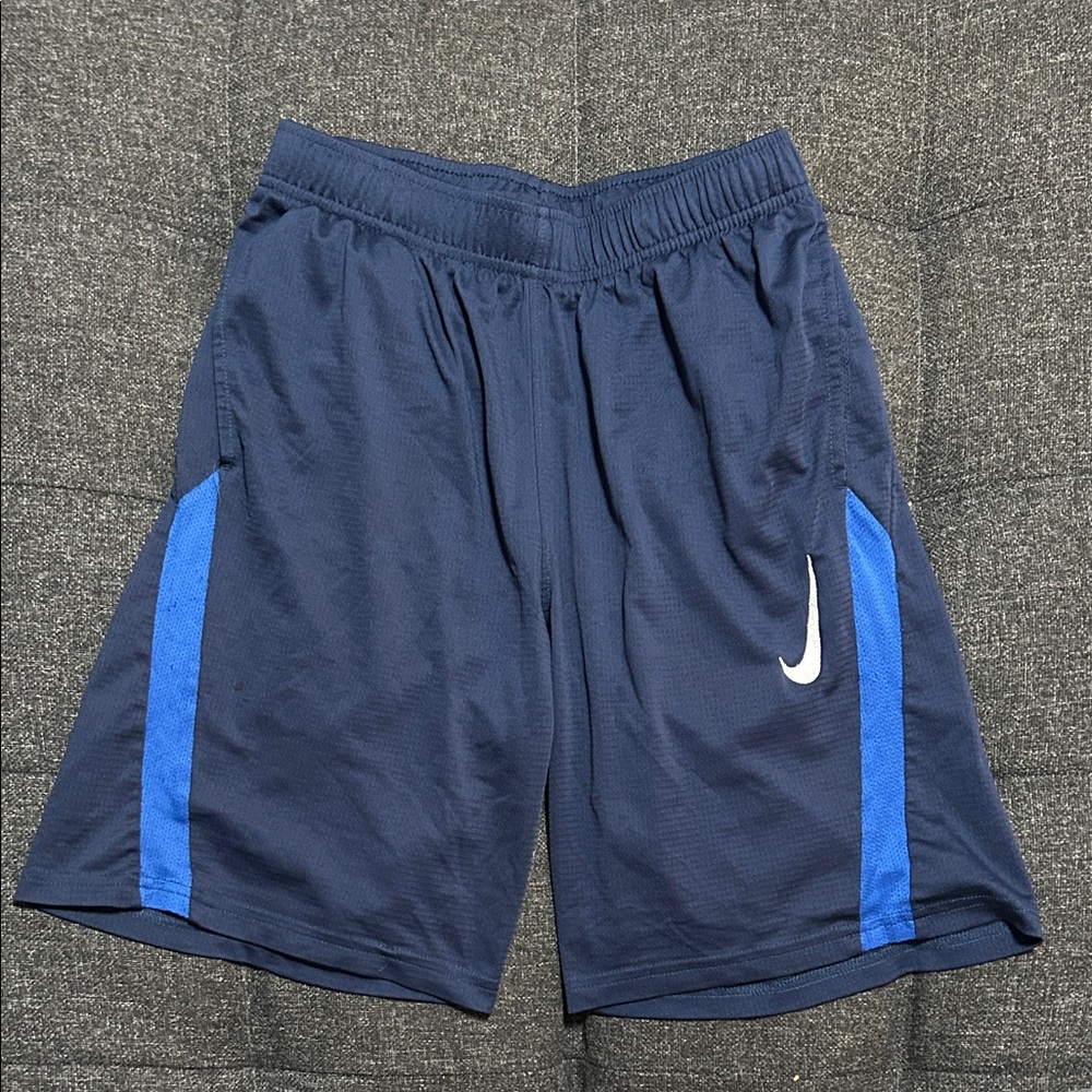Nike Men's Navy and Royal Blue Athletic Shorts